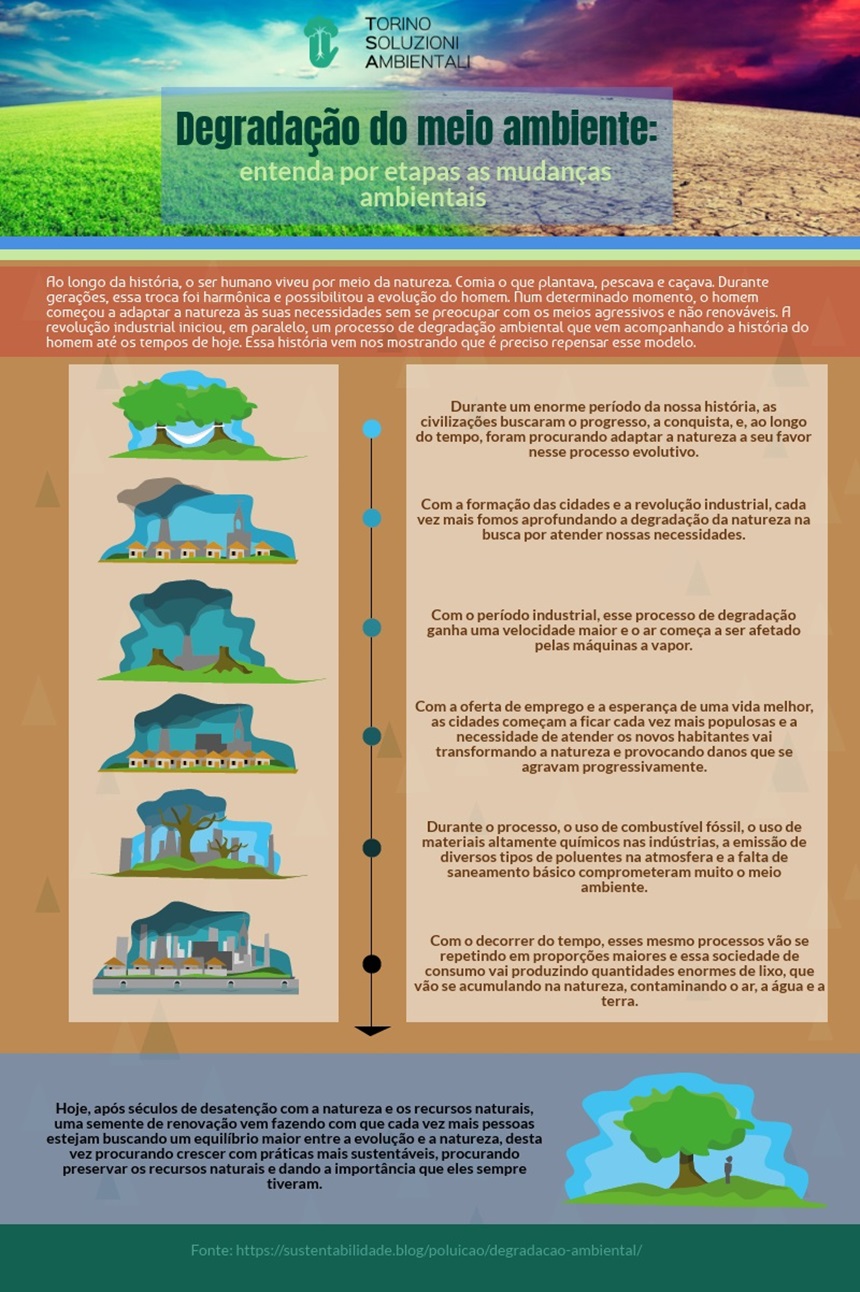 DEGRADAÇÃO DO MEIO AMBIENTE: entenda por etapas as mudanças ambientais ...